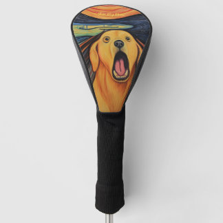 Der Schrei - Golden Retriever Dog 002 - Pall Munch Golf Headcover