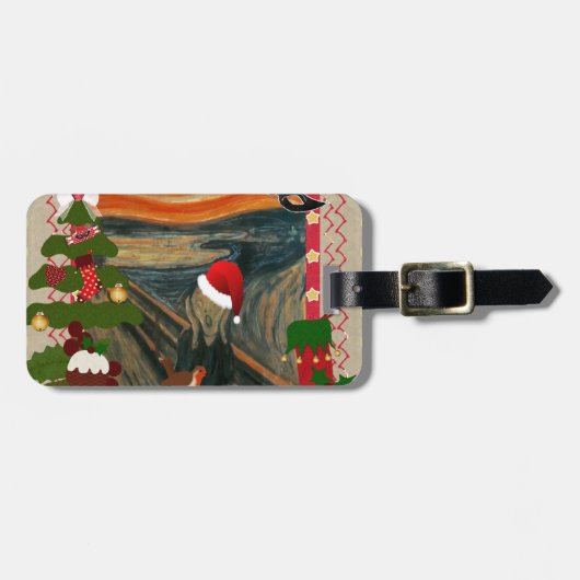 der Schrei hässlich Weihnachten Gepäckanhänger (Vorderseite horizontal)