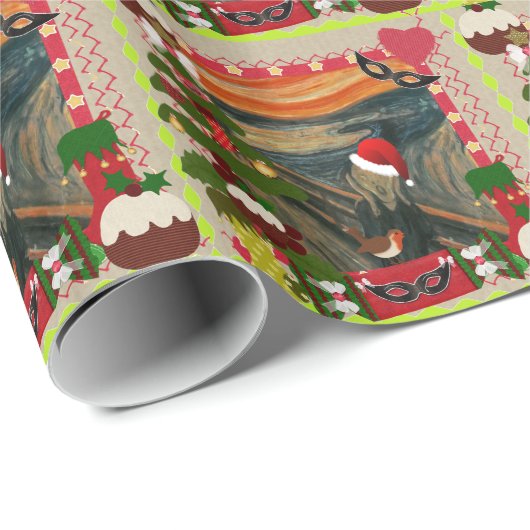 der Schrei hässlich Weihnachten Geschenkpapier (Rolleneckpunkt)