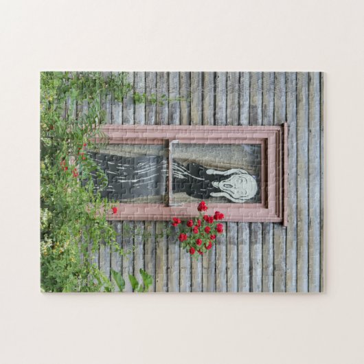Der Schrei in einem Fenster (11 x 14) Puzzle (Horizontal)