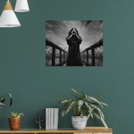 Der Schrei in Schwarz und Weiß remagerte | Poster