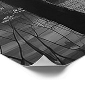 Der Schrei in Schwarz und Weiß remagerte | Poster (Ecke)