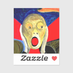 Der Schrei Inspirierte Malerei Aufkleber