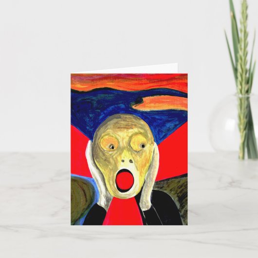 Der Schrei Inspirierte Malerei Karte (Vorderseite)