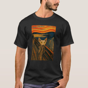 Der Schrei Lustiger Berühmter Künstler Katzenmaler T-Shirt