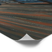 Der Schrei mit blauen Kopfhörer Autismus Neurodisc Poster (Ecke)