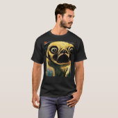 Der Schrei Mops Version Süßer Hund T-Shirt (Vorne ganz)