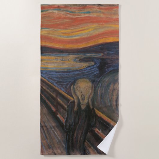 Der Schrei nach Munch Strandtuch (Vorderseite)