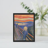 Der Schrei (pastellfarben 1895) von hoher Qualität Postkarte (Stehend Vorderseite)
