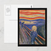 Der Schrei (pastellfarben 1895) von hoher Qualität Postkarte (Vorne/Hinten)