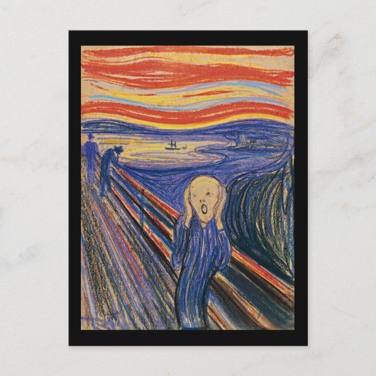 Der Schrei (pastellfarben 1895) von hoher Qualität Postkarte (Vorderseite)