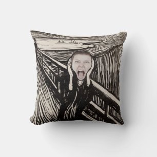 Der Schrei personalisierbare lustige berühmte Bild Kissen