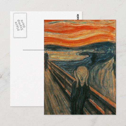 Der Schrei Postkarte (Vorne/Hinten)