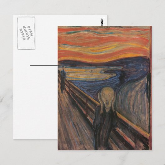 Der Schrei Postkarte (Vorne/Hinten)