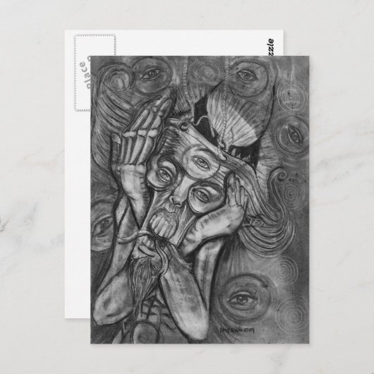 der Schrei Postkarte (Vorne/Hinten)