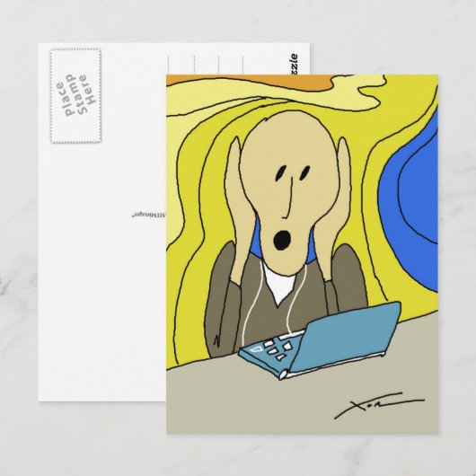 Der Schrei Postkarte (Vorne/Hinten)