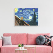 Der Schrei starrt Nacht Leinwanddruck (Insitu (Wohnzimmer))