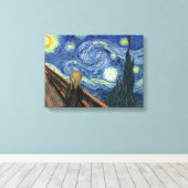 Der Schrei starrt Nacht Leinwanddruck (Insitu (Holzboden))