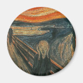 Der Schrei (texturiert) von Edvard Munch Magnet (Vorne)