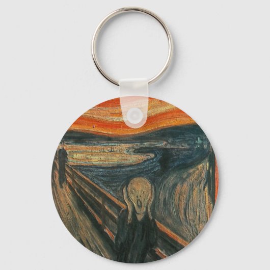 Der Schrei (texturiert) von Edvard Munch Schlüsselanhänger (Vorderseite)