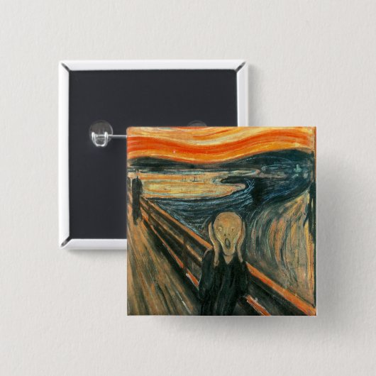 Der Schrei vereint moderne Kunst Abstrakt Button (Vorne & Hinten)