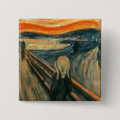 Der Schrei vereint moderne Kunst Abstrakt Button (Vorderseite)