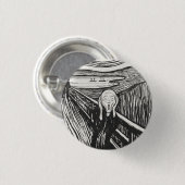 Der Schrei von Edvard Munch Black and White Button (Vorne & Hinten)