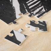 Der Schrei von Edvard Munch Black and White Puzzle (Seite)