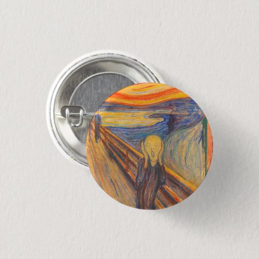 Der Schrei von Edvard Munch Button (Vorne & Hinten)