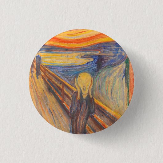Der Schrei von Edvard Munch Button (Vorderseite)