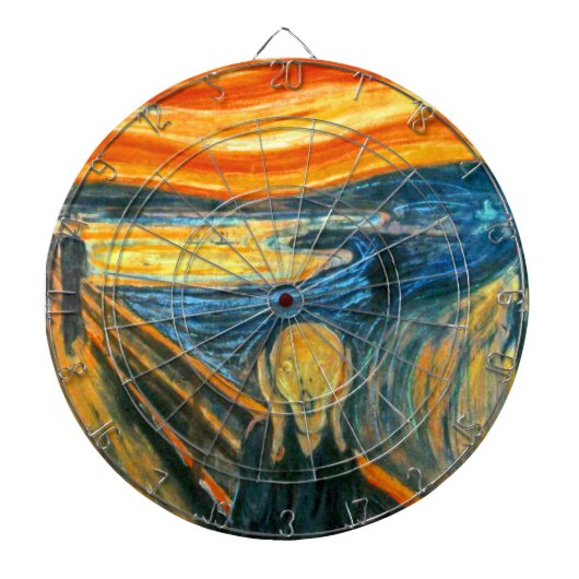 Der Schrei von Edvard Munch Dartscheibe (vorne)