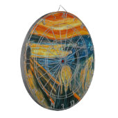 Der Schrei von Edvard Munch Dartscheibe (Vorderseite Links)