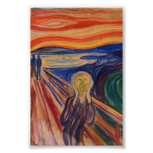 Der Schrei von Edvard Munch Fotodruck (Vorne)