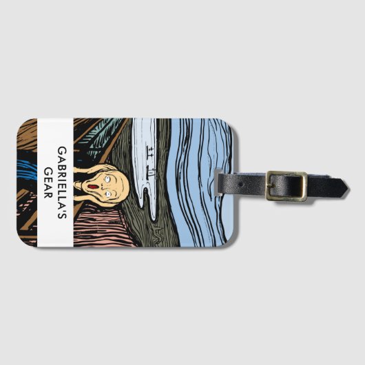 Der Schrei von Edvard Munch Gepäckmarke Gepäckanhänger (Vorderseite (Horizontal))