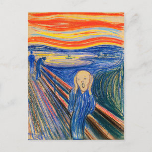 Der Schrei von Edvard Munch (in Pastellfarben) Pos Postkarte