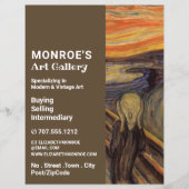 Der Schrei von Edvard Munch, Kunsthändler, Galerie Flyer (Vorne)