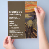 Der Schrei von Edvard Munch, Kunsthändler, Galerie Flyer (Hand)