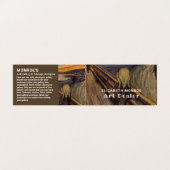 Der Schrei von Edvard Munch, Kunsthändler, im Deta Visitenkarten (Außenseite Aufgefaltet)