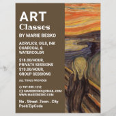 Der Schrei von Edvard Munch, Kunstklassen Flyer (Vorne)