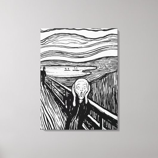 Der Schrei von Edvard Munch Leinwanddruck (Vorderseite)