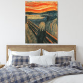 Der Schrei von Edvard Munch Leinwanddruck (Insitu (Schlafzimmer))