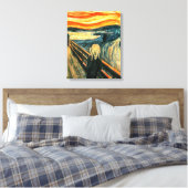 Der Schrei von Edvard Munch Leinwanddruck (Insitu (Schlafzimmer))