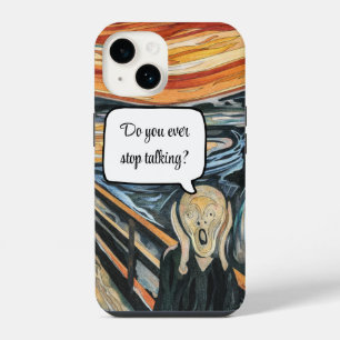 Der Schrei von Edvard Munch Lustige Sprechblase iPhone 14 Hülle