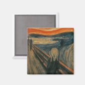 Der Schrei von Edvard Munch Magnet (Vorderseite/Rückseite)