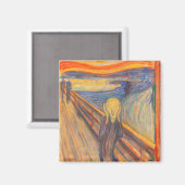 Der Schrei von Edvard Munch Magnet (Vorderseite/Rückseite)
