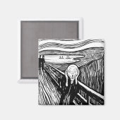 Der Schrei von Edvard Munch Magnet (Vorderseite/Rückseite)