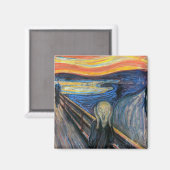 Der Schrei von Edvard Munch Magnet (Vorderseite/Rückseite)