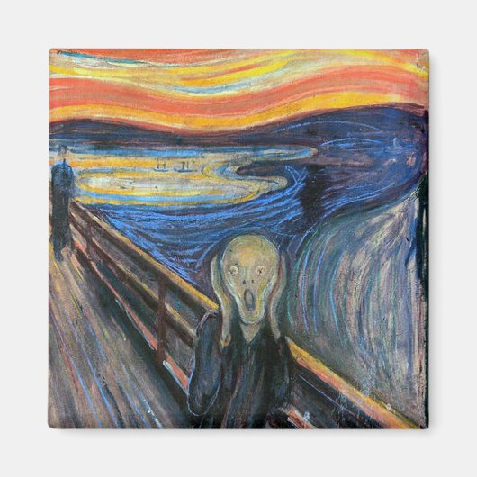 Der Schrei von Edvard Munch Magnet (Vorne)