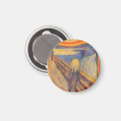 Der Schrei von Edvard Munch Magnet (Vorderseite/Rückseite)
