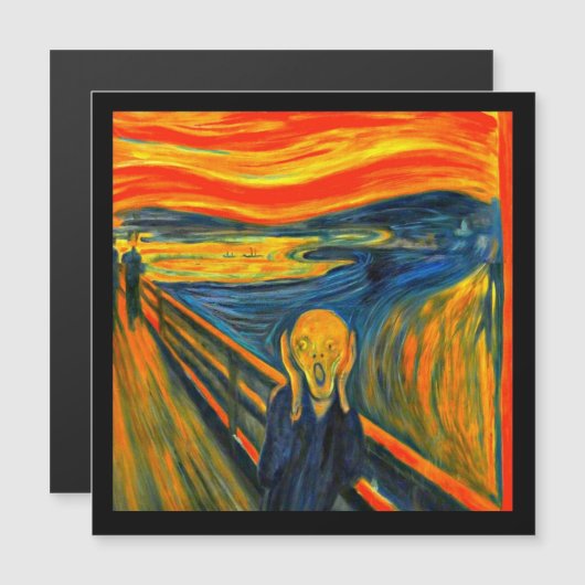 Der Schrei von Edvard Munch, Magnetkarte (Vorne/Hinten)